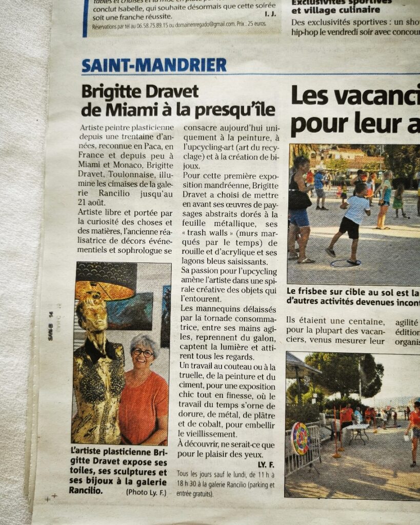 Brigitte Dravet Artiste Plasticienne Toulon Brigitte Dravet De Miami A La Presquile 2